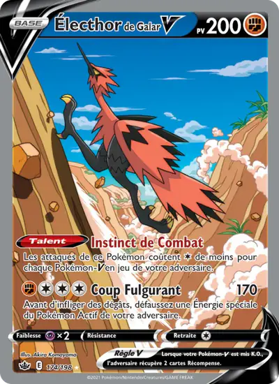 Image de la carte Pokemon Électhor de Galar V 174/198
