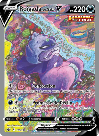 Image de la carte Pokemon Roigada de Galar V 179/198