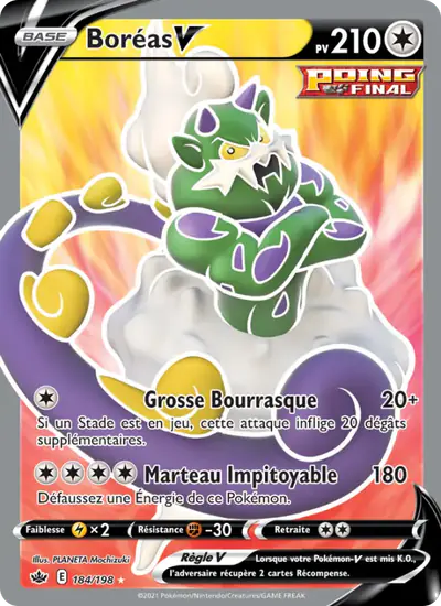 Image de la carte Pokemon Boréas V 184/198