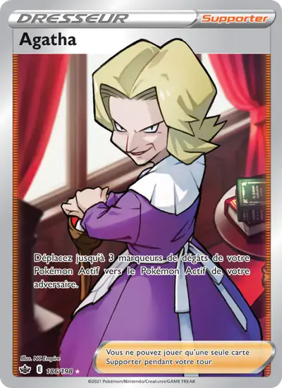 Image de la carte Pokemon Agatha 186/198