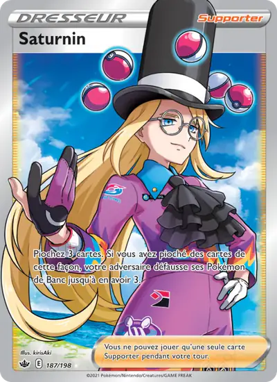 Image de la carte Pokemon Saturnin 187/198