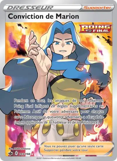Image de la carte Pokemon Conviction de Marion 193/198