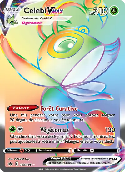 Image de la carte Pokemon Celebi VMAX 199/198