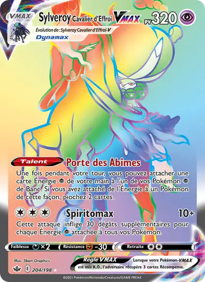 Image de la carte Pokemon Sylveroy Cavalier d'Effroi VMAX 204/198