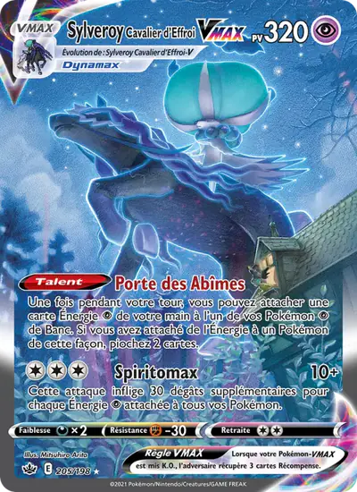 Image de la carte Pokemon Sylveroy Cavalier d'Effroi VMAX 205/198