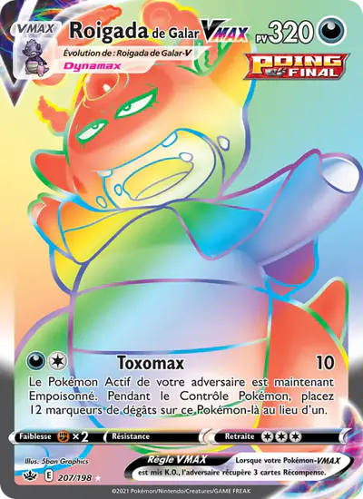Image de la carte Pokemon Roigada de Galar VMAX 207/198