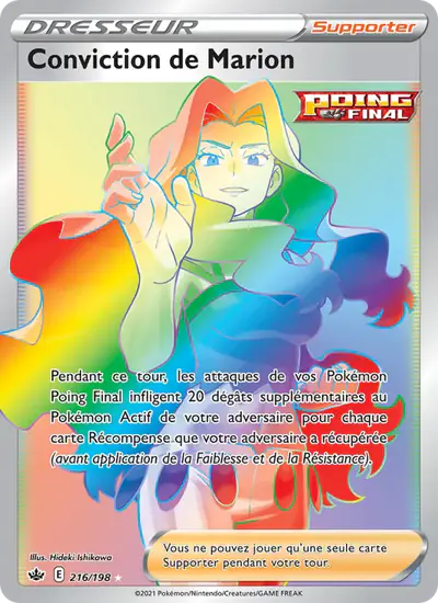 Image de la carte Pokemon Conviction de Marion 216/198