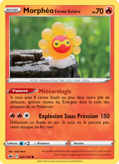 Image de la carte Pokemon Morphéo Forme Solaire 022/198