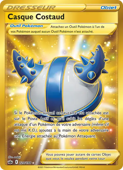 Image de la carte Pokemon Casque Costaud 228/198