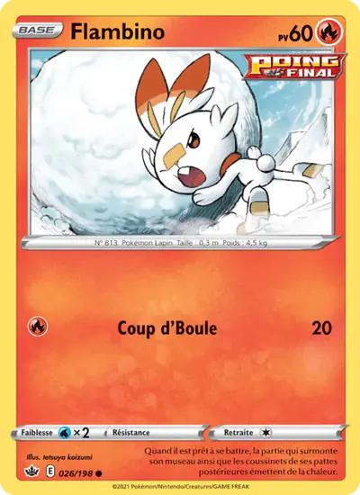 Image de la carte Pokemon Flambino 026/198