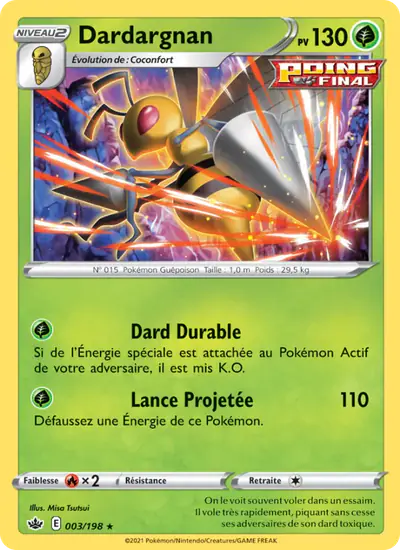 Image de la carte Pokemon Dardargnan 003/198