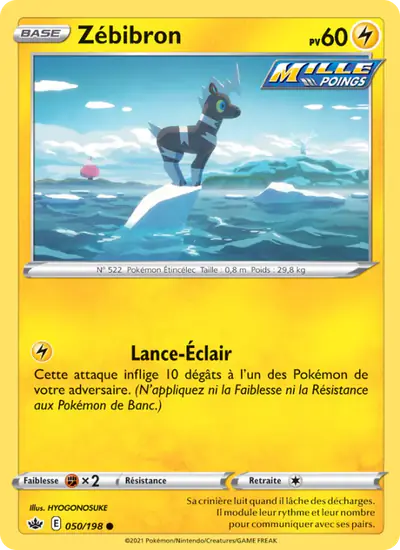 Image de la carte Pokemon Zébibron 050/198