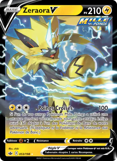 Image de la carte Pokemon Zeraora V 053/198