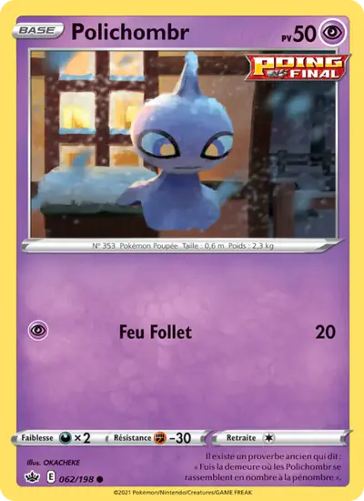 Image de la carte Pokemon Polichombr 062/198