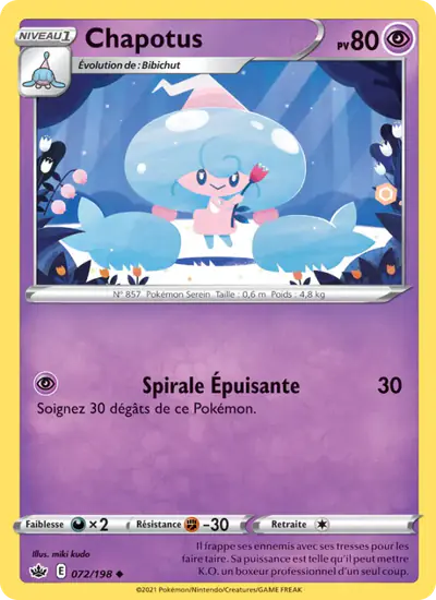 Image de la carte Pokemon Chapotus 072/198