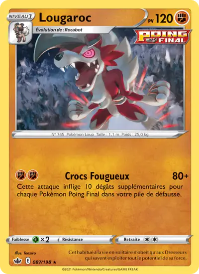 Image de la carte Pokemon Lougaroc 087/198