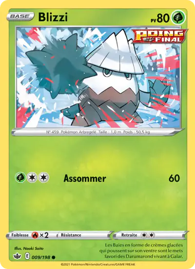 Image de la carte Pokemon Blizzi 009/198