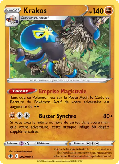 Image de la carte Pokemon Krakos 092/198