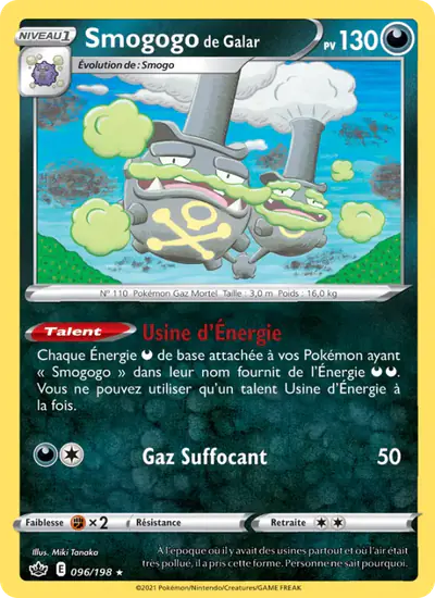 Image de la carte Pokemon Smogogo de Galar 096/198