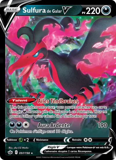 Image de la carte Pokemon Sulfura de Galar V 097/198