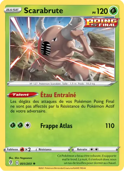 Image de la carte Pokemon Scarabrute 001/203