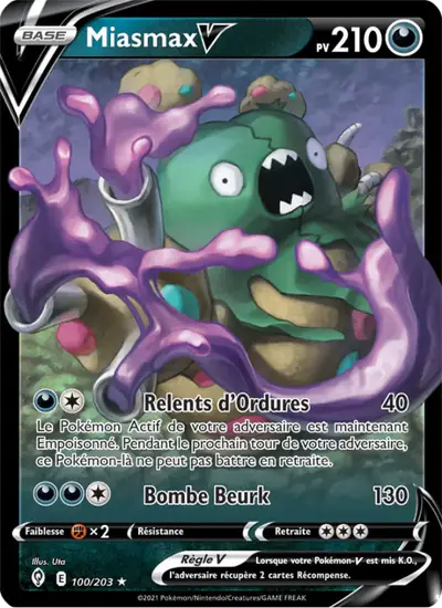 Image de la carte Pokemon Miasmax V 100/203