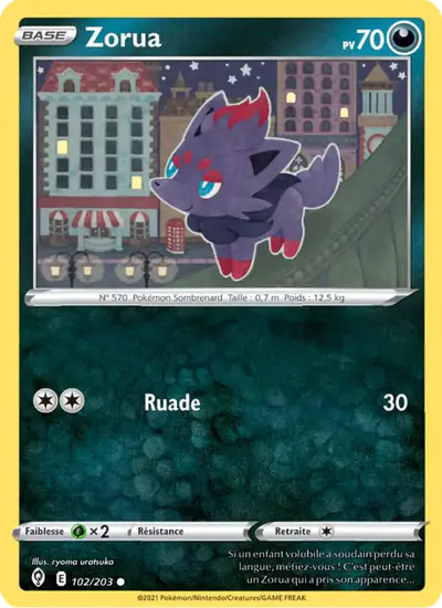 Image de la carte Pokemon Zorua 102/203