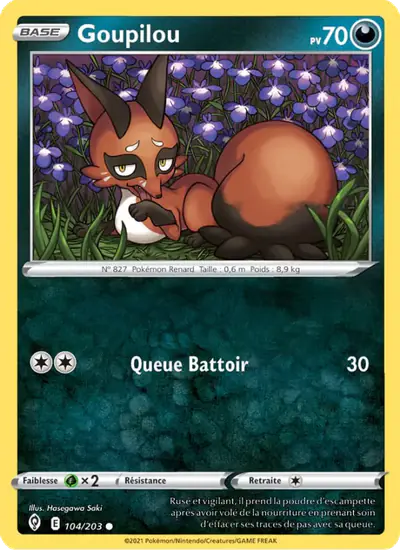 Image de la carte Pokemon Goupilou 104/203