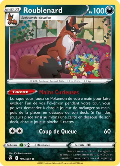 Image de la carte Pokemon Roublenard 105/203
