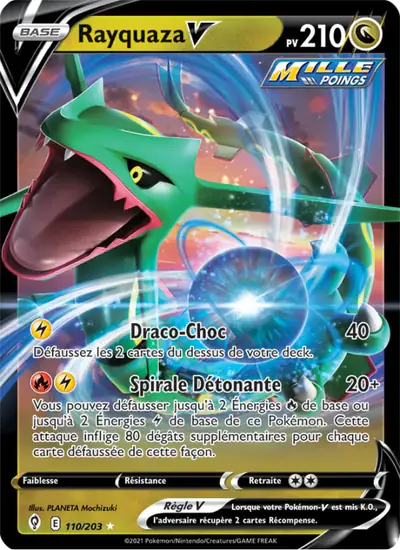 Image de la carte Pokemon Rayquaza V 110/203