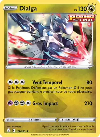 Image de la carte Pokemon Dialga 112/203