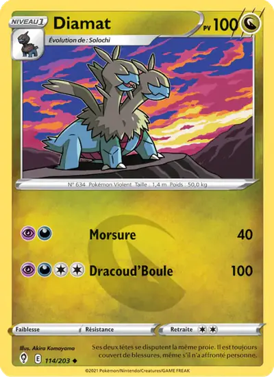 Image de la carte Pokemon Diamat 114/203