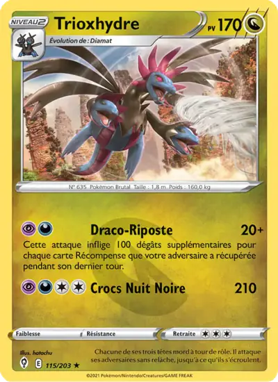 Image de la carte Pokemon Trioxhydre 115/203