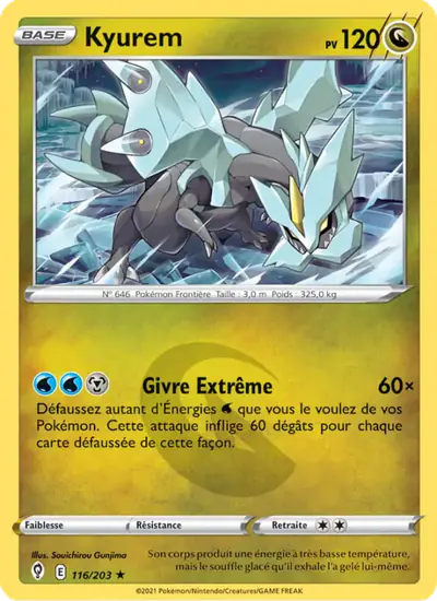 Image de la carte Pokemon Kyurem 116/203