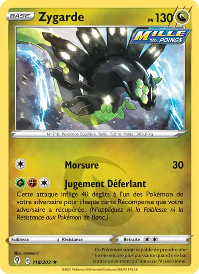 Image de la carte Pokemon Zygarde 118/203