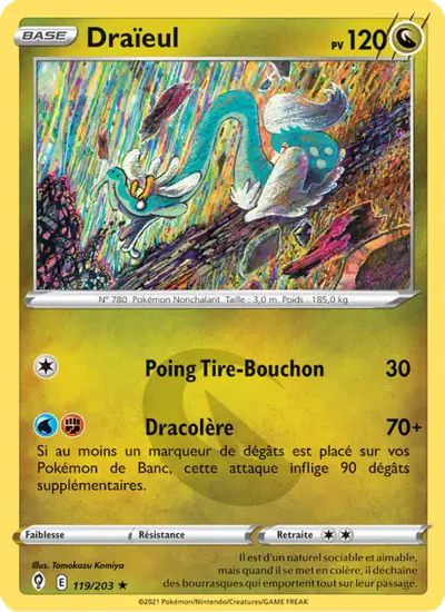 Image de la carte Pokemon Draïeul 119/203