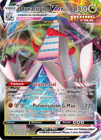 Image de la carte Pokemon Duralugon VMAX 123/203