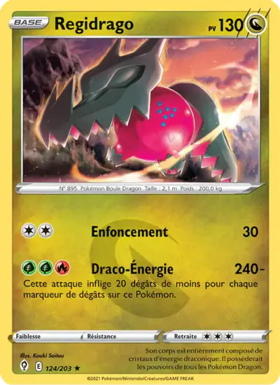 Image de la carte Pokemon Regidrago 124/203