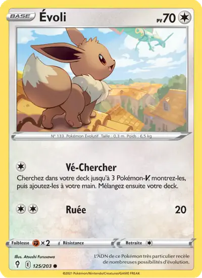 Image de la carte Pokemon Évoli 125/203