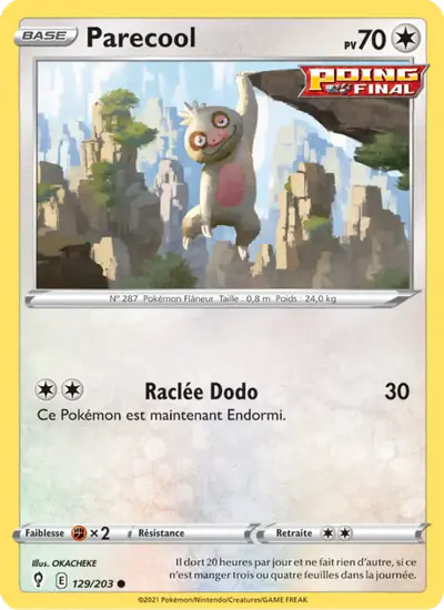 Image de la carte Pokemon Parecool 129/203
