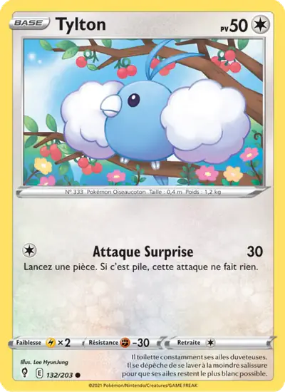 Image de la carte Pokemon Tylton 132/203