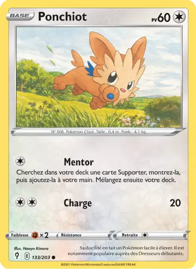 Image de la carte Pokemon Ponchiot 133/203