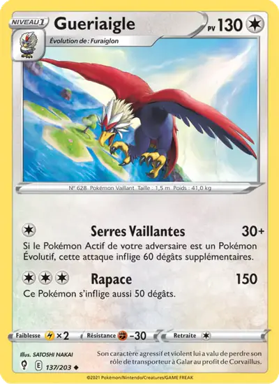 Image de la carte Pokemon Gueriaigle 137/203