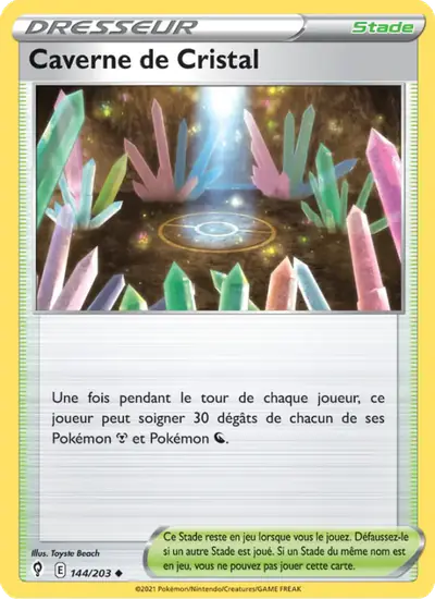 Image de la carte Pokemon Caverne de Cristal 144/203