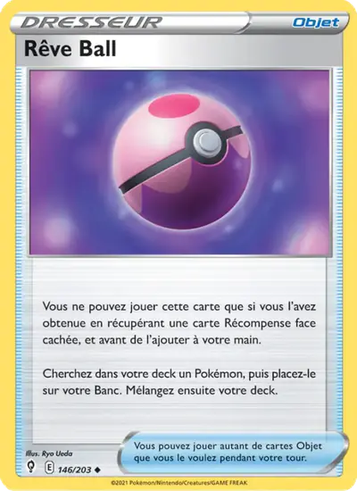 Image de la carte Pokemon Rêve Ball 146/203
