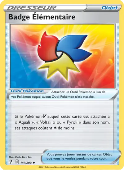 Image de la carte Pokemon Badge Élémentaire 147/203