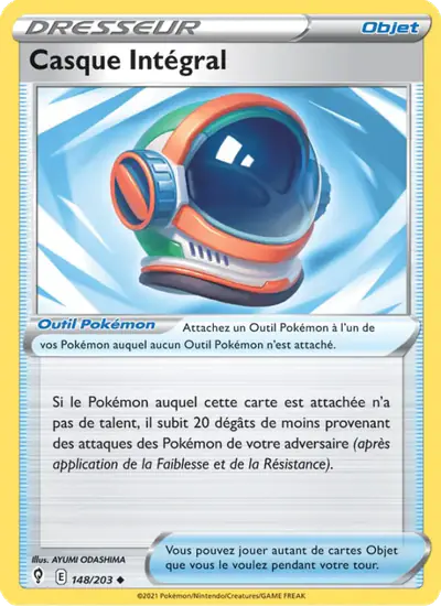 Image de la carte Pokemon Casque Intégral 148/203