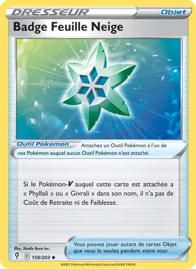 Image de la carte Pokemon Badge Feuille Neige 159/203