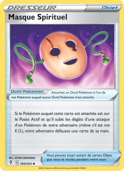 Image de la carte Pokemon Masque Spirituel 160/203