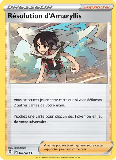 Image de la carte Pokemon Résolution d'Amaryllis 164/203